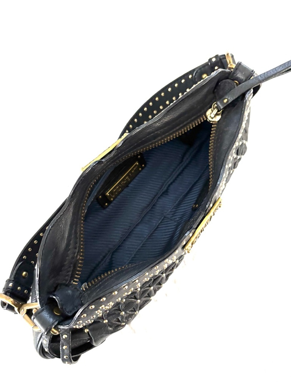 Lockheart vintage y2k bag purse clutch  Black Studded Leather - Picture 3 of 9